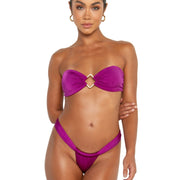 Xenia top iris purple bandeau bikini top supportive