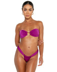 Xenia bottoms iris purple cheeky bikini brazillian