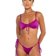 nora top iris purple underwired adjustable bikini top