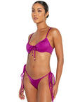 Isola bottoms iris purple tie side adjustable bikini bottoms