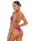 Isola bottoms iris purple tie side adjustable bikini bottoms