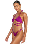 sicily bottoms iris purple double strap bikini bottoms