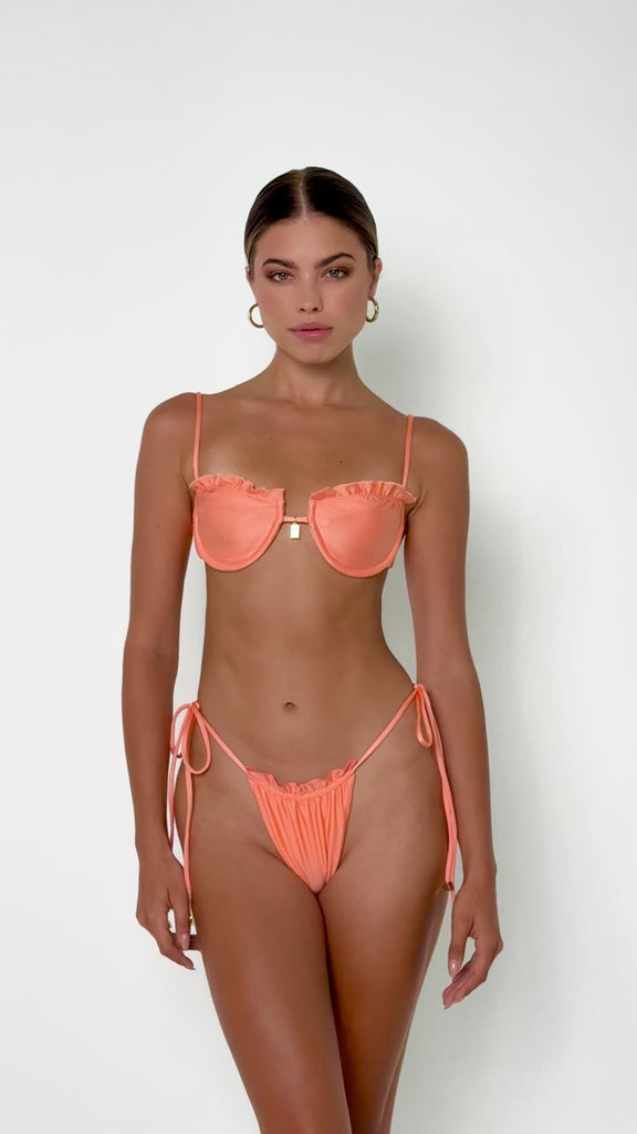 underwired balconette bikini top