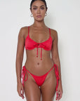 nora bottoms anguria red tie side adjustable bottoms